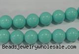 CTU1384 15.5 inches 10mm round synthetic turquoise beads