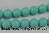 CTU1385 15.5 inches 12mm round synthetic turquoise beads