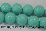 CTU1386 15.5 inches 14mm round synthetic turquoise beads