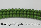 CTU1390 15.5 inches 4mm round synthetic turquoise beads