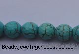 CTU14 15.5 inches 10mm faceted round blue turquoise beads Wholesale