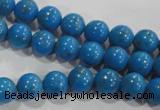 CTU1620 15.5 inches 4mm round synthetic turquoise beads