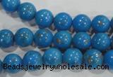 CTU1621 15.5 inches 6mm round synthetic turquoise beads