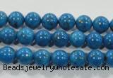 CTU1623 15.5 inches 10mm round synthetic turquoise beads