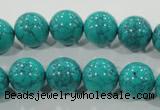 CTU1676 15.5 inches 14mm round synthetic turquoise beads