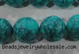 CTU1689 15.5 inches 20mm faceted round synthetic turquoise beads