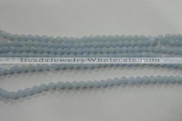 CTU1741 15.5 inches 4mm faceted round synthetic turquoise beads