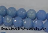 CTU1744 15.5 inches 10mm faceted round synthetic turquoise beads