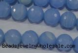 CTU1745 15.5 inches 12mm faceted round synthetic turquoise beads