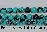 CTU1802 15.5 inches 6mm round synthetic turquoise beads