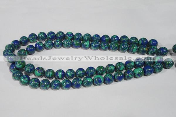 CTU1814 15.5 inches 10mm round synthetic turquoise beads