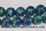 CTU1815 15.5 inches 12mm round synthetic turquoise beads