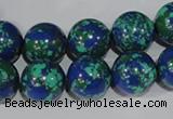 CTU1816 15.5 inches 14mm round synthetic turquoise beads