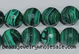 CTU1826 15.5 inches 14mm faceted round synthetic turquoise beads