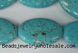 CTU1896 15.5 inches 20*30mm oval imitation turquoise beads