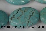 CTU1897 15.5 inches 25*35mm oval imitation turquoise beads