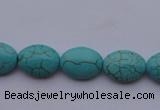 CTU19 15.5 inches 12*16mm oval blue turquoise strand beads Wholesale