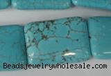 CTU1918 15.5 inches 22*30mm rectangle imitation turquoise beads