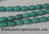 CTU1938 15.5 inches 6*9mm rice imitation turquoise beads