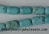 CTU1940 15.5 inches 10*15mm tube imitation turquoise beads