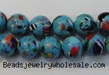 CTU2003 15.5 inches 10mm round synthetic turquoise beads