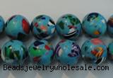 CTU2004 15.5 inches 12mm round synthetic turquoise beads