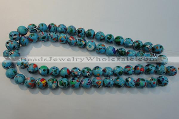 CTU2004 15.5 inches 12mm round synthetic turquoise beads