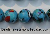 CTU2005 15.5 inches 14mm round synthetic turquoise beads