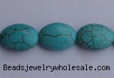 CTU21 15.5 inches 15*20mm oval blue turquoise strand beads Wholesale