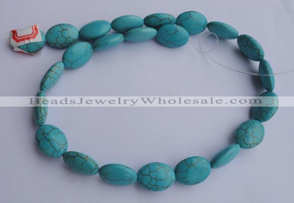 CTU21 15.5 inches 15*20mm oval blue turquoise strand beads Wholesale