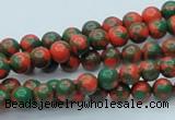 CTU214 16 inches 6mm round imitation turquoise beads wholesale