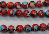 CTU2182 15.5 inches 8mm round synthetic turquoise beads