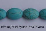 CTU22 15.5 inches 20*28mm oval blue turquoise strand beads Wholesale