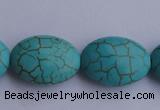 CTU23 15.5 inches 25*35mm oval blue turquoise strand beads Wholesale