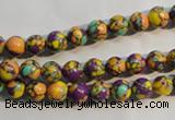 CTU2321 15.5 inches 6mm round synthetic turquoise beads