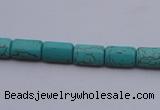 CTU24 15.5 inches 10*15mm rectangle blue turquoise beads Wholesale