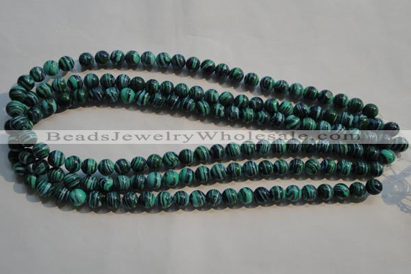 CTU2403 15.5 inches 6mm round synthetic turquoise beads