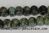 CTU2460 15.5 inches 6*6mm pumpkin African turquoise beads wholesale