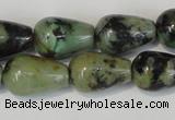 CTU2465 15.5 inches 7*10mm teardrop African turquoise beads wholesale