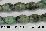 CTU2466 15.5 inches 7*8mm faceted rice African turquoise beads wholesale