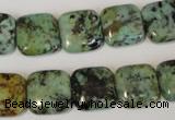 CTU2479 15.5 inches 14*14mm square African turquoise beads wholesale