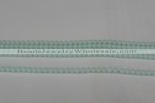 CTU2563 15.5 inches 4mm round synthetic turquoise beads