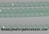 CTU2571 15.5 inches 4mm faceted round synthetic turquoise beads