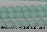 CTU2573 15.5 inches 8mm faceted round synthetic turquoise beads