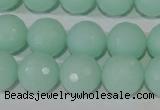 CTU2577 15.5 inches 16mm faceted round synthetic turquoise beads