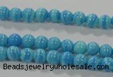 CTU2580 15.5 inches 4mm round synthetic turquoise beads