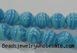 CTU2582 15.5 inches 8mm round synthetic turquoise beads