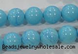 CTU2583 15.5 inches 10mm round synthetic turquoise beads