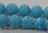 CTU2584 15.5 inches 12mm round synthetic turquoise beads