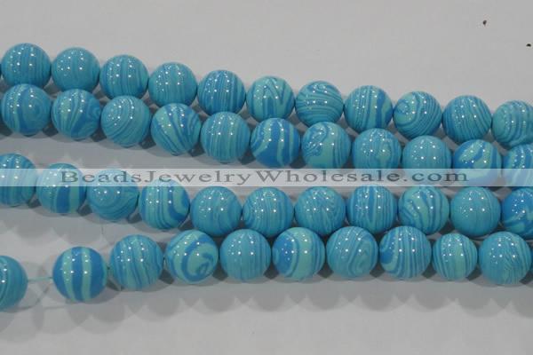 CTU2586 15.5 inches 16mm round synthetic turquoise beads